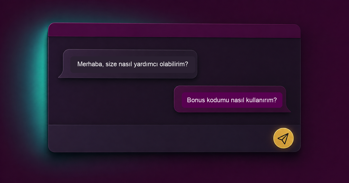 Lüks Casino destek sohbeti: canlı mesajlaşma ekranı